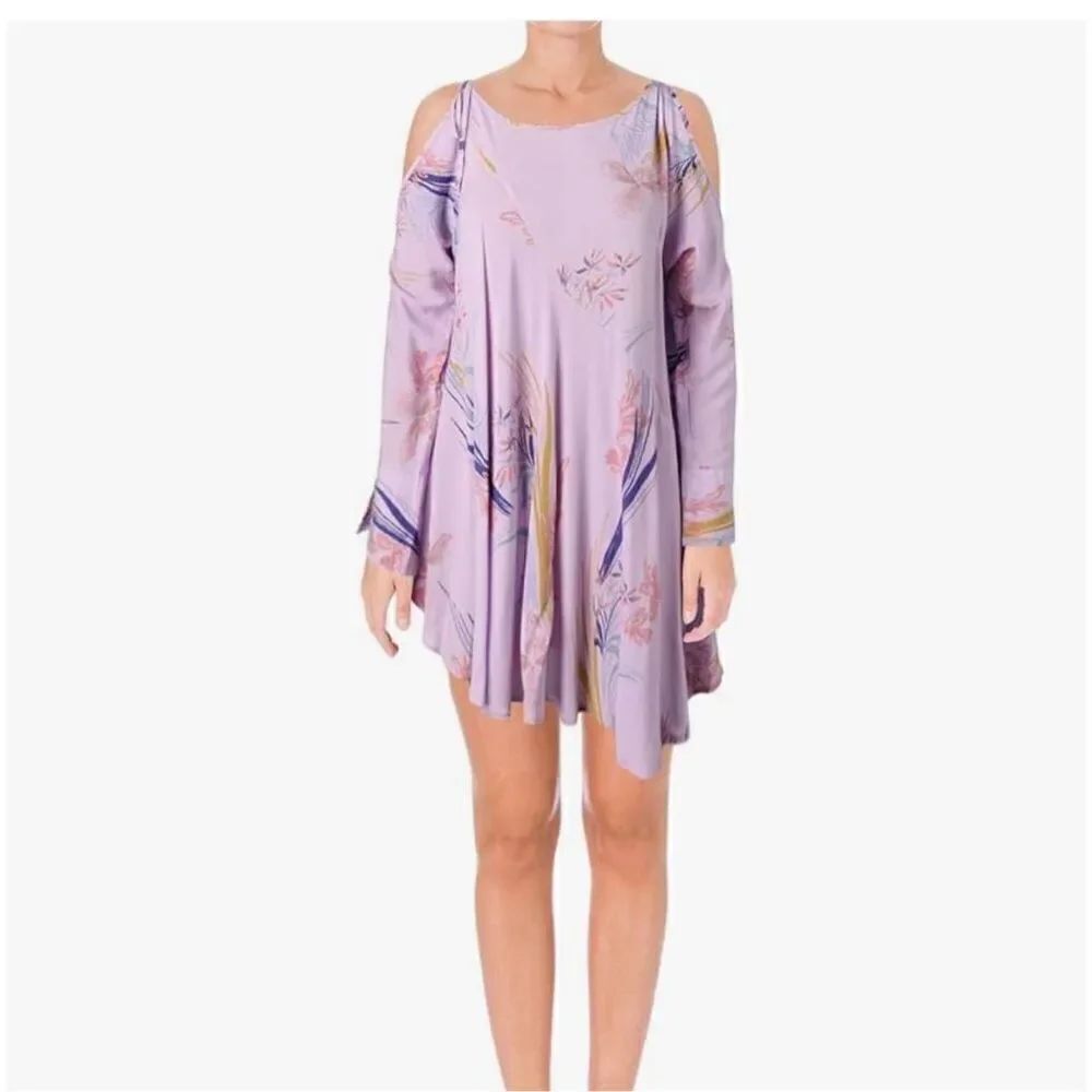 Free People Womens Clear Skies Shift Dress tunic size XS lilac color